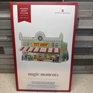 New Vintage American Greetings Toy Shop Modern Merry Village Pop Up Decoration