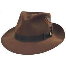 Stetson Chatham Fur Felt Fedora Hat   Made in USA Mink 130610 Size 7 1/4  7.25  