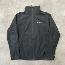 Columbia Fleece Womens Large Vintage Full Zip Outdoor Jumper, Black