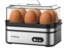 Evoloop 6 Egg Electric Cooker Soft/Hard Boiled Auto Shut-Off BPA Free