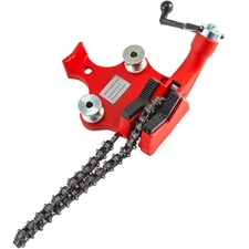 Uimoso Bench Chain Pipe Vise Top Screw Bench Vise 1/8"-5" Capacity Cast Iron