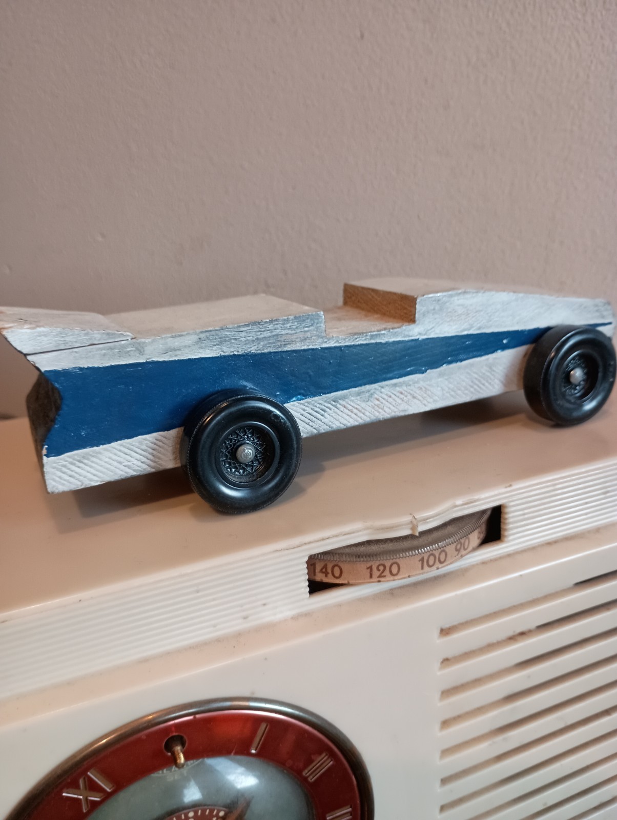 Vintage Pinewood Derby Race Car Vintage  Hand Made Cub Scouts BSA
