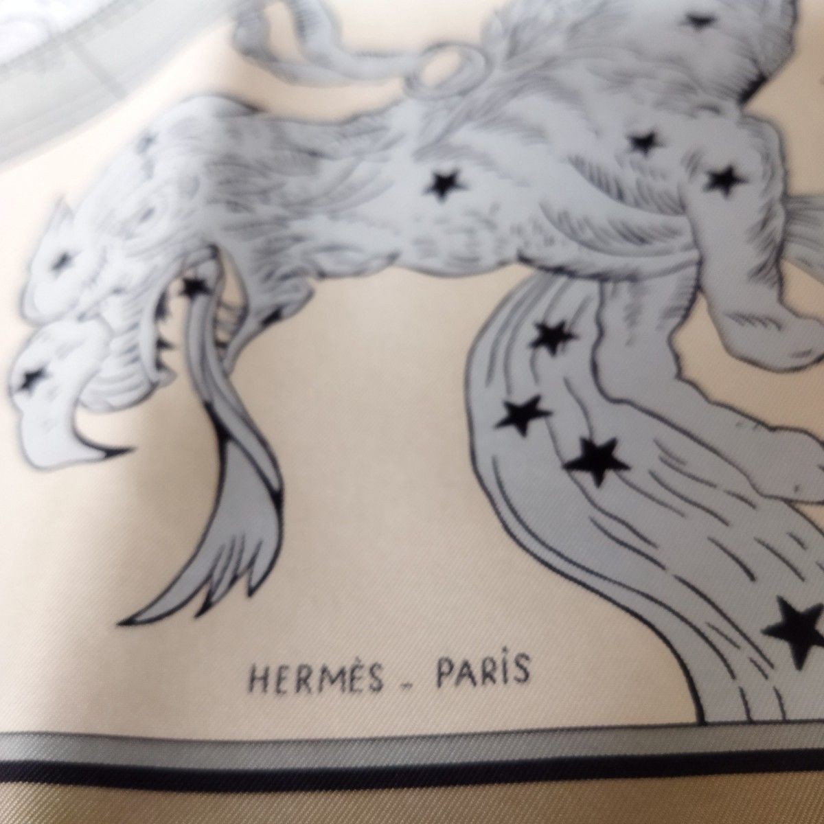 HERMES Constellation Pattern Silk Scarf Carr 90 H… - image 5