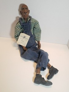 Daddys Long Legs Doll Ezra 1991 Vintage African American Figurine KVK Texas USA
