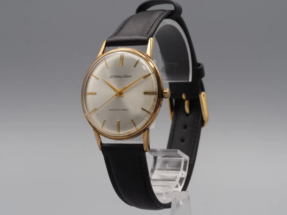 * Exc + 5 * 1961 Seiko вкладыш 15010E ручной завод круглый 21J мужские винтажные часы Японии - Изображение 4 из 4