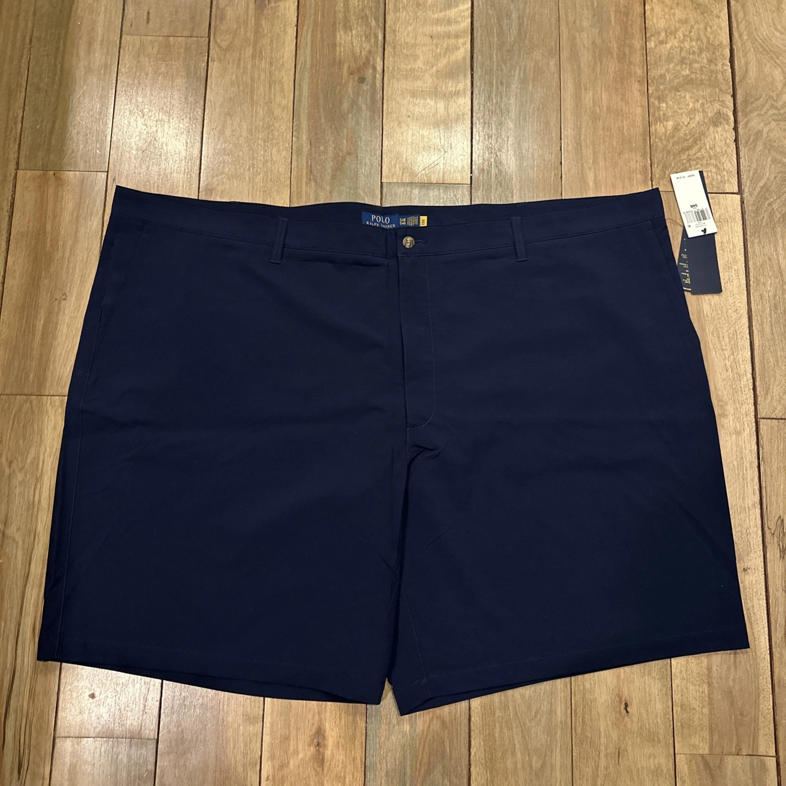 Polo Ralph Lauren Mens 9.5" Stretch Dobby Chino Golf Shorts Navy Blue 44B