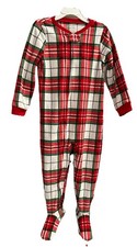 Carter's red and white checkered festive pajamas size 3T