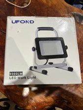 UFOND 6000 Lumen LED Work Light with Stand,60W Waterproof Flood Light