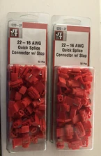 100 Pcs -JT&T Red Quick Splice Tap Wire Connectors 22-16 AWG Gauge