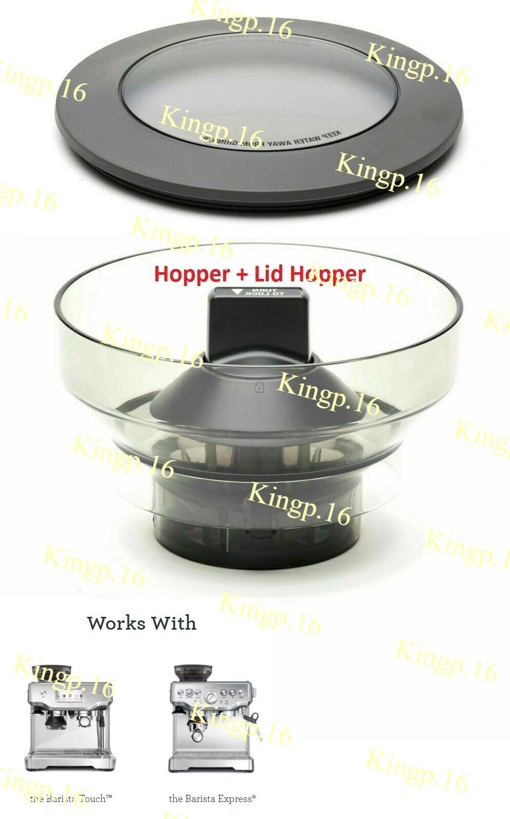 Breville+Bean+Hopper+W2F+Lid+for+Barista+Express+Bes870xl for sale