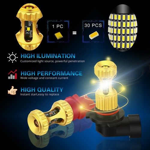 Alla Lighting Newest Design ZES LED 9140 Fog Light Bulb Replacement,Pure White - Picture 8 of 10