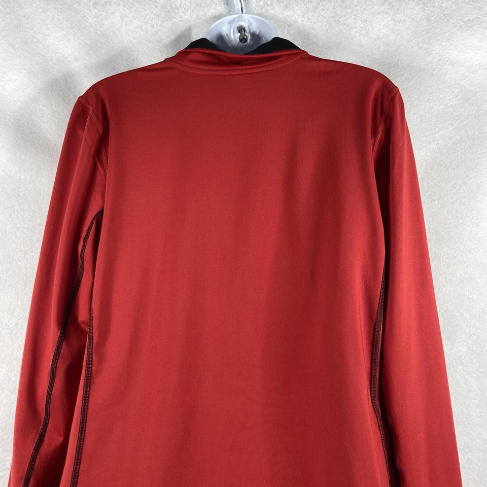 Camisa Lauren Ralph Lauren Feminina Grande Vermelha 1/2 Zíper Pulôver Roupa Ativa LRL - Imagem 4 de 4