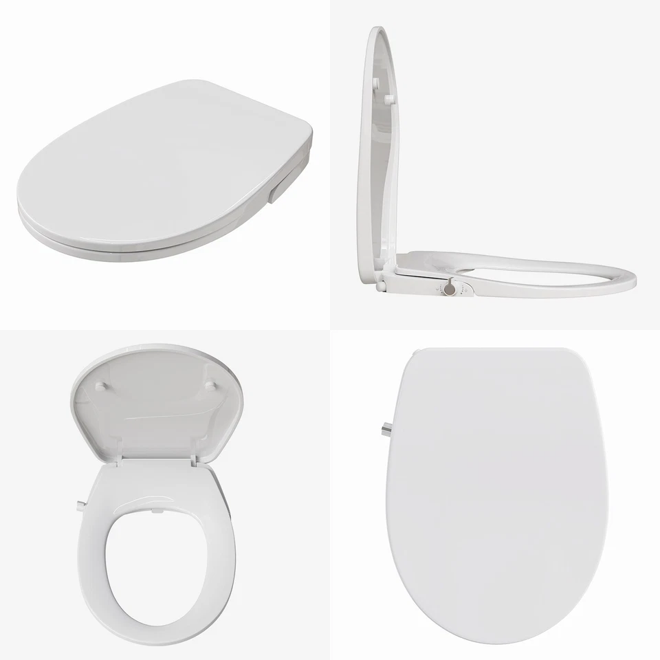 Coperchio WC doccia sedile abbassamento automatico alzata bidet taharet wc 2 modalità doccia - Immagine 3 di 4