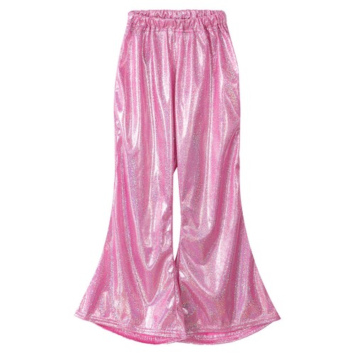 Kids Girls Boys Shiny Hip Hop Jazz Dance Flared Trousers Sequins Bell Bottoms - Picture 48 of 79