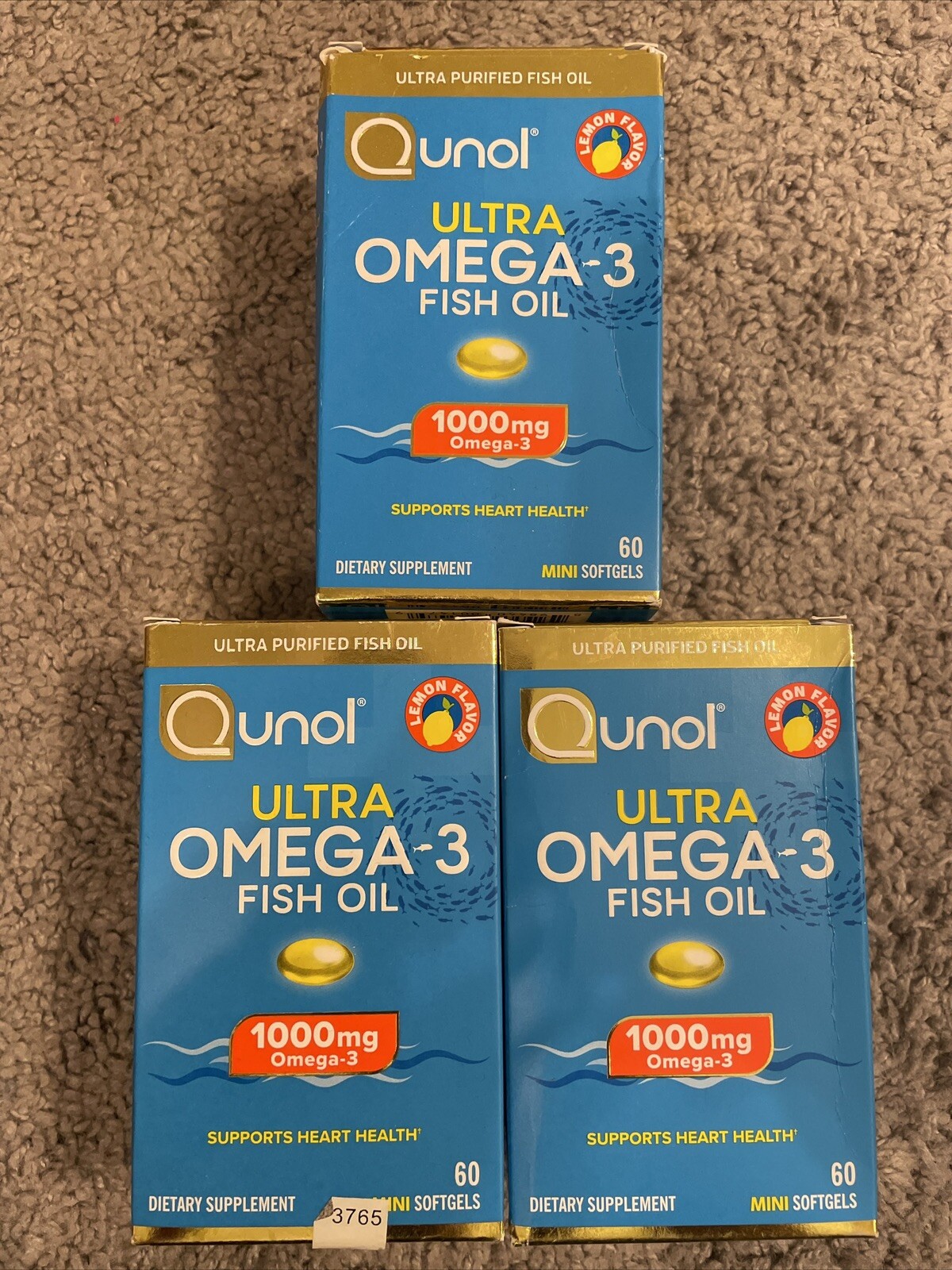 3 Boxes Qunol Ultra Omega3 Fish Oil Heart Health, 60 Mini Softgels New