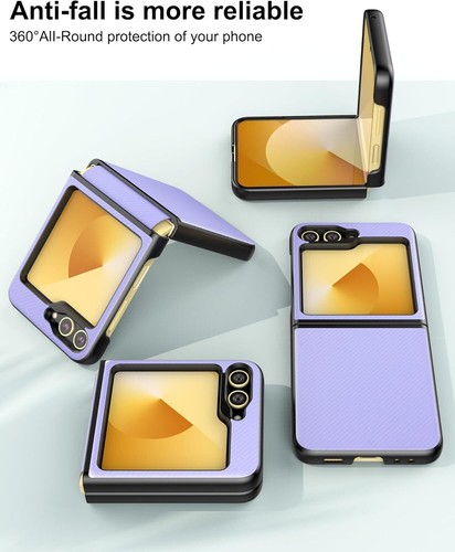 For Samsung Galaxy Z Flip6 5G, Hinge Protection PU Leather + Hard PC Shell Case - 第 38/48 張圖片