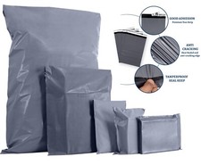 Grey Mailing Bags Postage Mixed Sizes Strong Poly Self Seal Plastic Postal UK