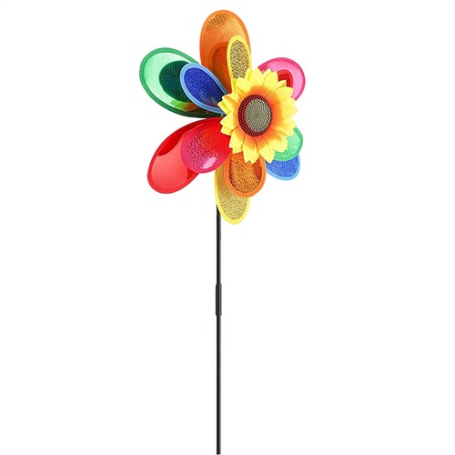 Sunflower Patio Lawn Pinwheel Wind Spinner Garden Party Windmill For Yard Decor