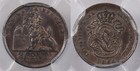 Belgium 1888 2 Cents Lion animal Pcgs Ms 64 Brown Lauer Imitation Nurnberg Pi014