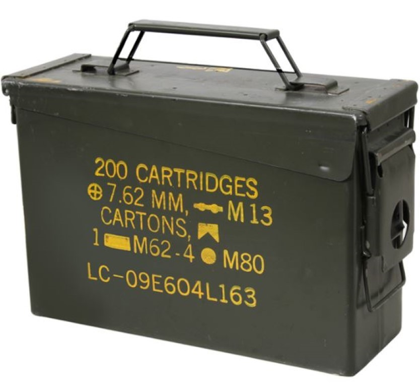 Ammo Box Can 30 Cal Ammunition Steel Fully Sealed Used EX Military