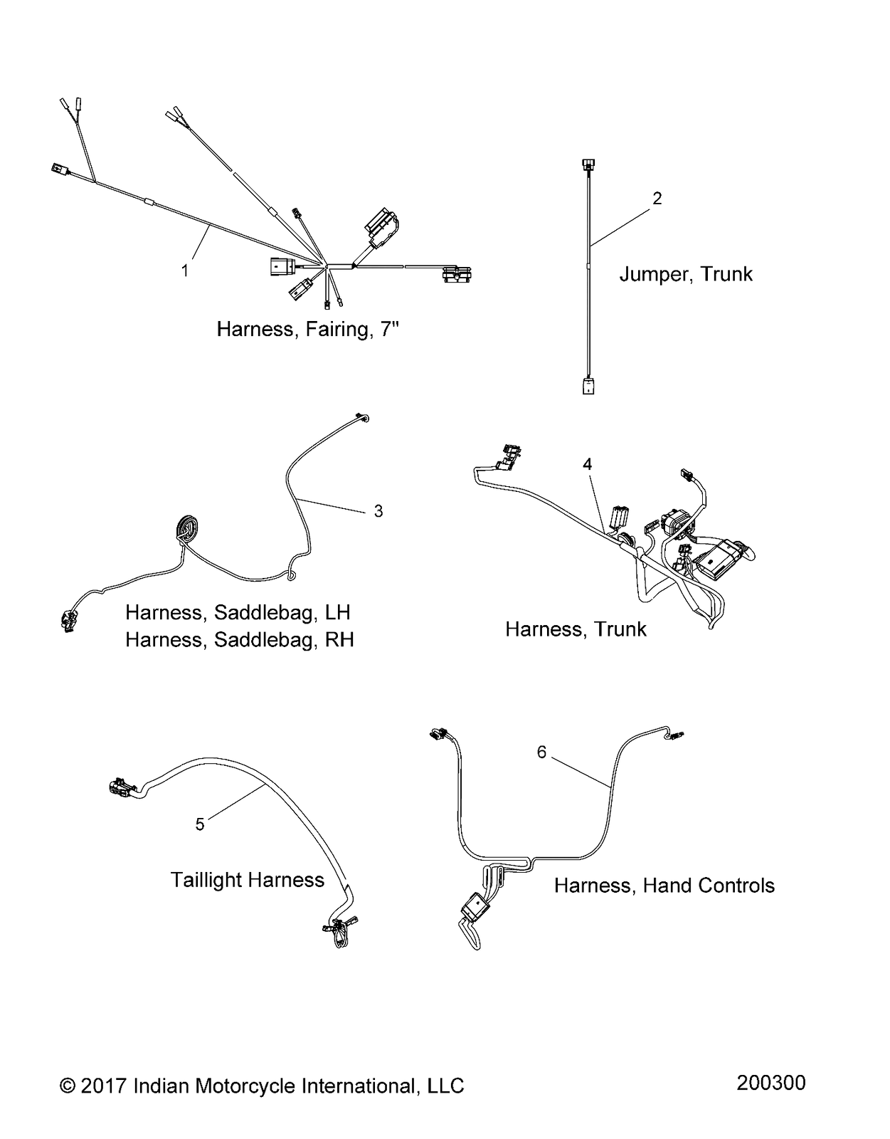 Indian Motorcycle Trunk Harness, No Amp, Indian, Genuine OEM Part 2413395, Qty 1 eBay