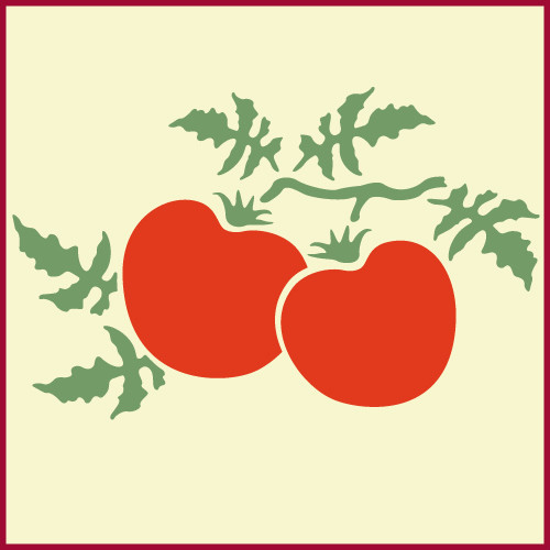 TOMATO STENCIL -- FRUIT VEGETABLE GARDEN COUNTRY TEMPLATE - The Artful Stencil - Picture 1 of 7