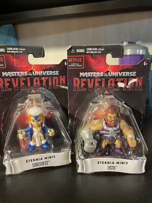 MOTU Revelation Eternia Mini : SORCERESS & FISTO 2-Inch, NIB