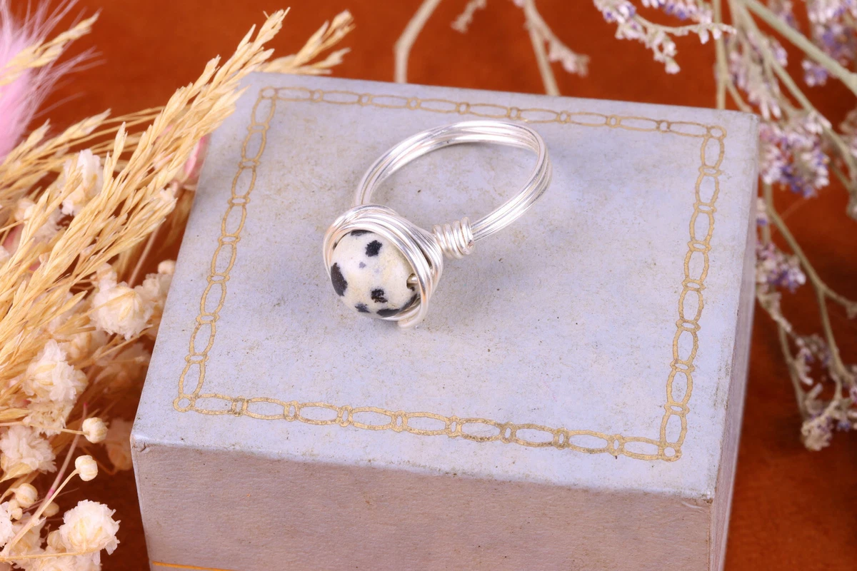 Dalmation shop jasper ring