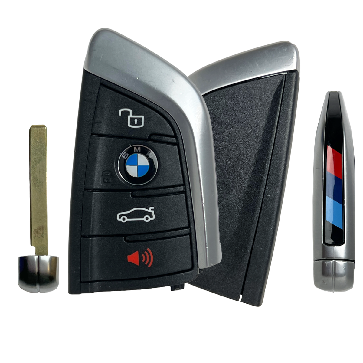 Oem BMW 5 M Series Smart Key Fob Remote Transmitter Red and Blue 