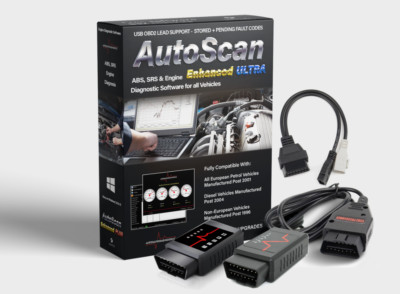 AutoScan ULTRA OBD2 EOBD Fault Code Reader Scanner ABS SRS Live Data ELM327 UK