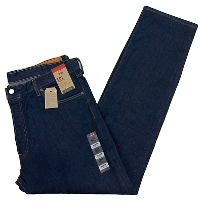 Levis 501 Original Fit Mens Stretch Jeans 38X34 Dark Blue W38L34