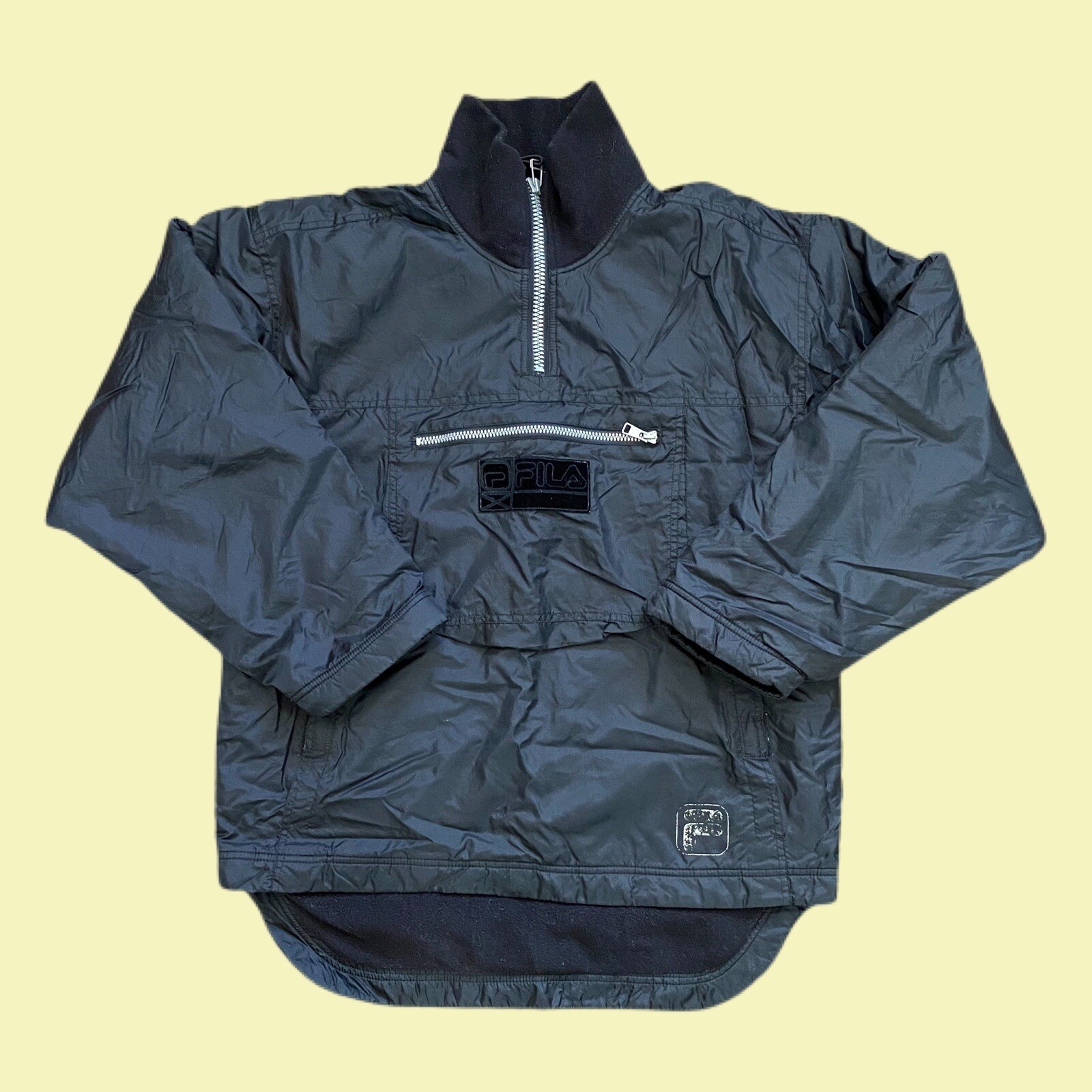 Giacca a vento vintage anni 90 Fila 1 4 zip foderata in pile nylon taglia M