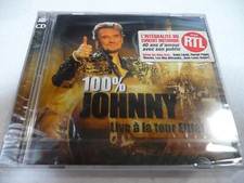 CD JOHNNY HALLYDAY 100% LIVE A LA TOUR EIFFEL ED 2000   2 cd 25 TITRES EtgBt
