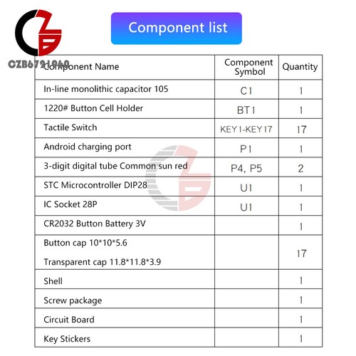 Desktop Calculator 11 Digit Display Battery/USB Electronic Production DIY Kit - Picture 23 of 26