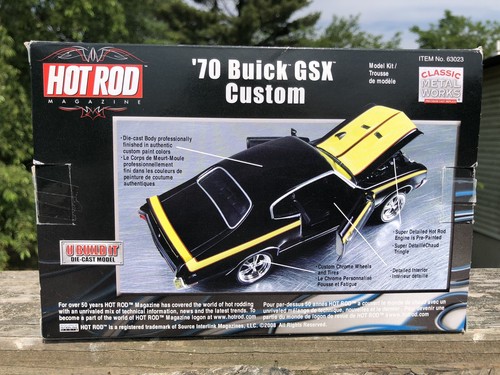 ‘70 Buick GSX Custom Hot Rod Classic Metal Works 1:26 Metal Model Kit New Black - Picture 8 of 11