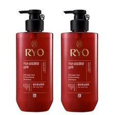 2EA Ryo Korean Herbal Anti Hairloss Damaged Hair Shampoo 500ml / 16.9oz x2