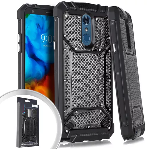 For LG Stylo 5 Metal Back Plate Hybrid Heavy Duty Magnetic Armor