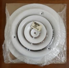 Hart & Cooley Ceiling Diffuser Round White Metal 10" On Outside 6" Inside NEW