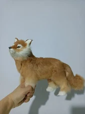 big similar plastic andfur Fox model gift about 35x23cm
