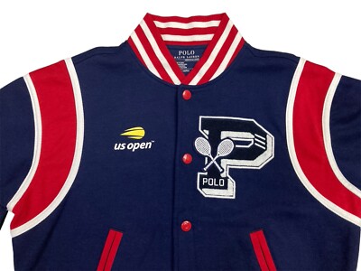 Women's Polo Ralph Lauren Navy Us Open Size Small Varsity Jacket
