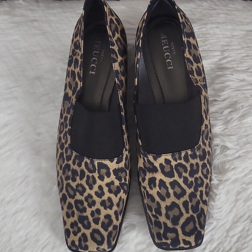 Sesto Meucci Yasemin Waterproof Leopard Print Pumps Camel, Women's Size 8 - Picture 5 of 10