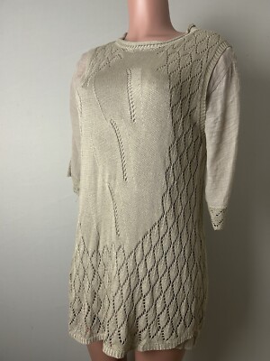 Selfie Couture by Trendology Women s Knit  Cream Sweater Lined Size M
