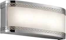 Kichler Contessa 2 Light Chrome LED Bath Light Wall Orig $297