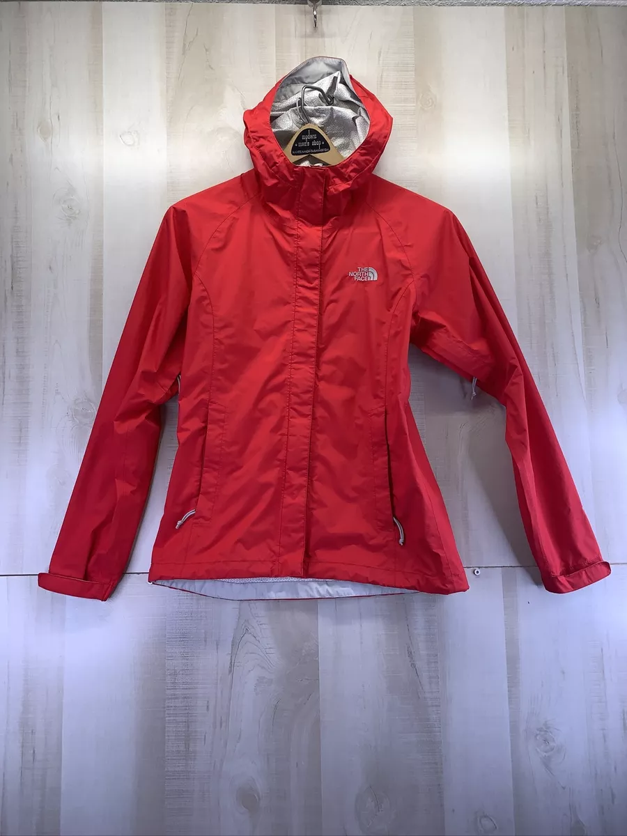 North face top red raincoat