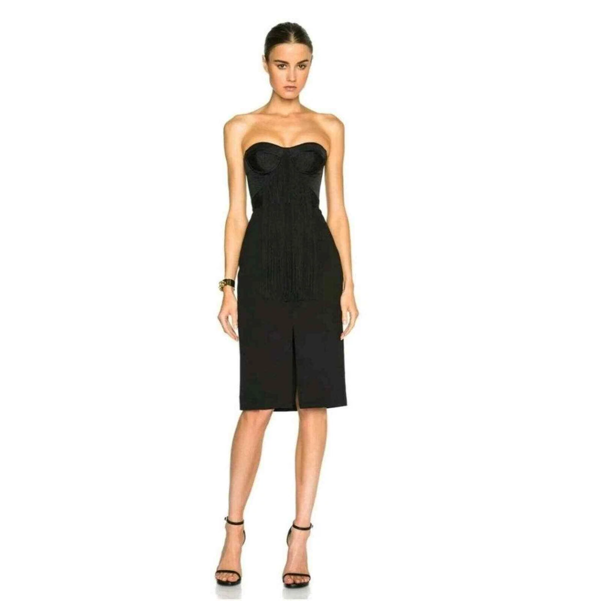 NWT Sass Bide Swing Out Sister Strapless Cocktail Dress 2 Black