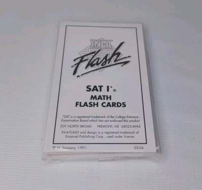 In A Flash SAT 1 Math Flash Cards New Vintage 1991