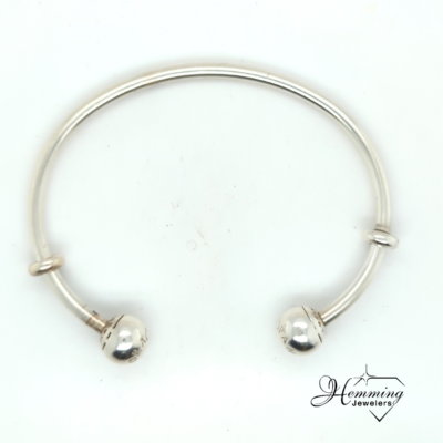Authentic Pandora Moments Open Bangle Cuff 2.5 inch Sterling