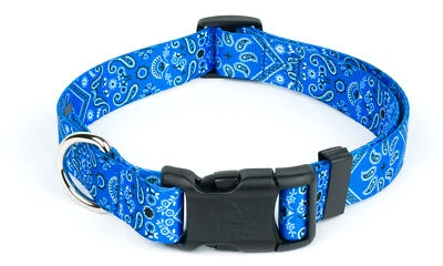 COUNTRY BROOK DESIGN Country Brook Petz® Deluxe Blue Bandana Dog Collar - Made in the U.S.A.