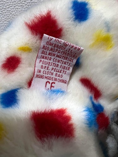 TY Beanie Buddies Ty 2K Large Multi Coloured Bear Soft Plush Toy With Tags 14” - Picture 5 of 6