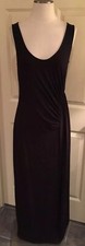Ann Taylor M Sleeveless Scoopneck Jersey Maxi Dress W Ruched Side